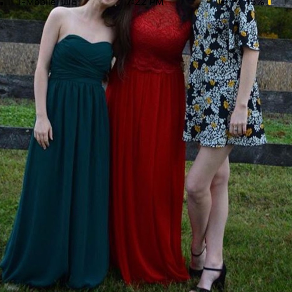 Like New! Long Red Lace Dress